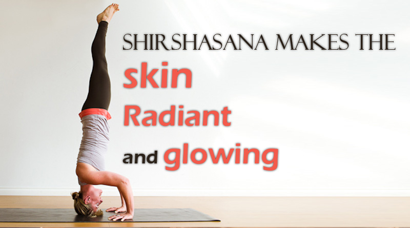 Shirshasana makes the skin radiant and glowing