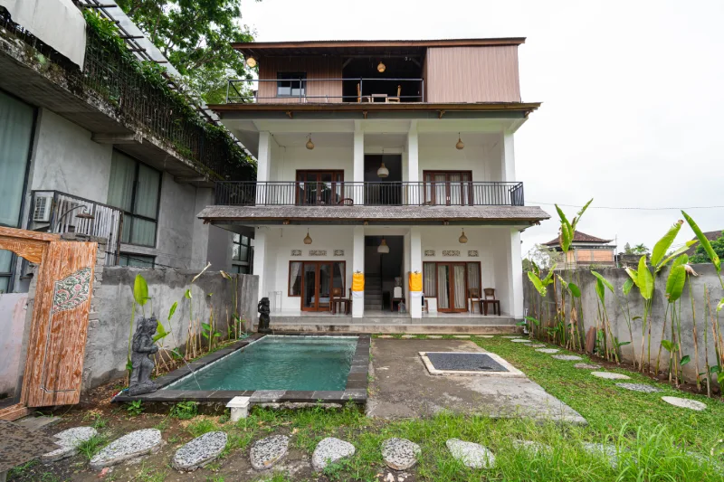 The school premises at World Peace Yoga School, Bisma, Ubud