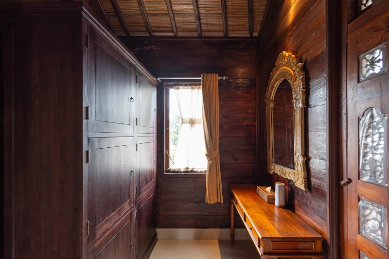 A student room at World Peace Yoga School, Bisma, Ubud