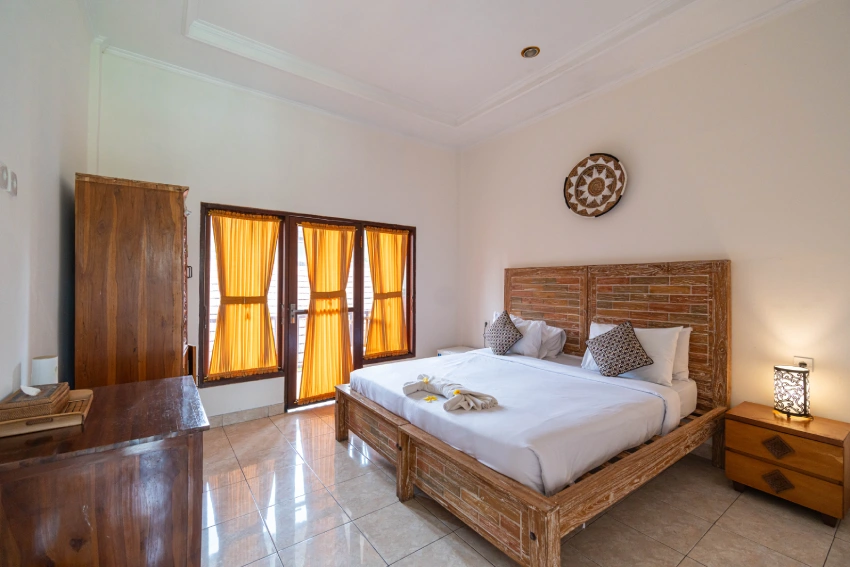 A student room at World Peace Yoga School, Bisma, Ubud