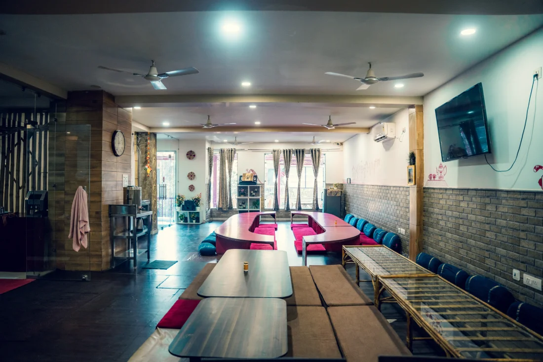 The school premises at World Peace Yoga School, Rishikesh