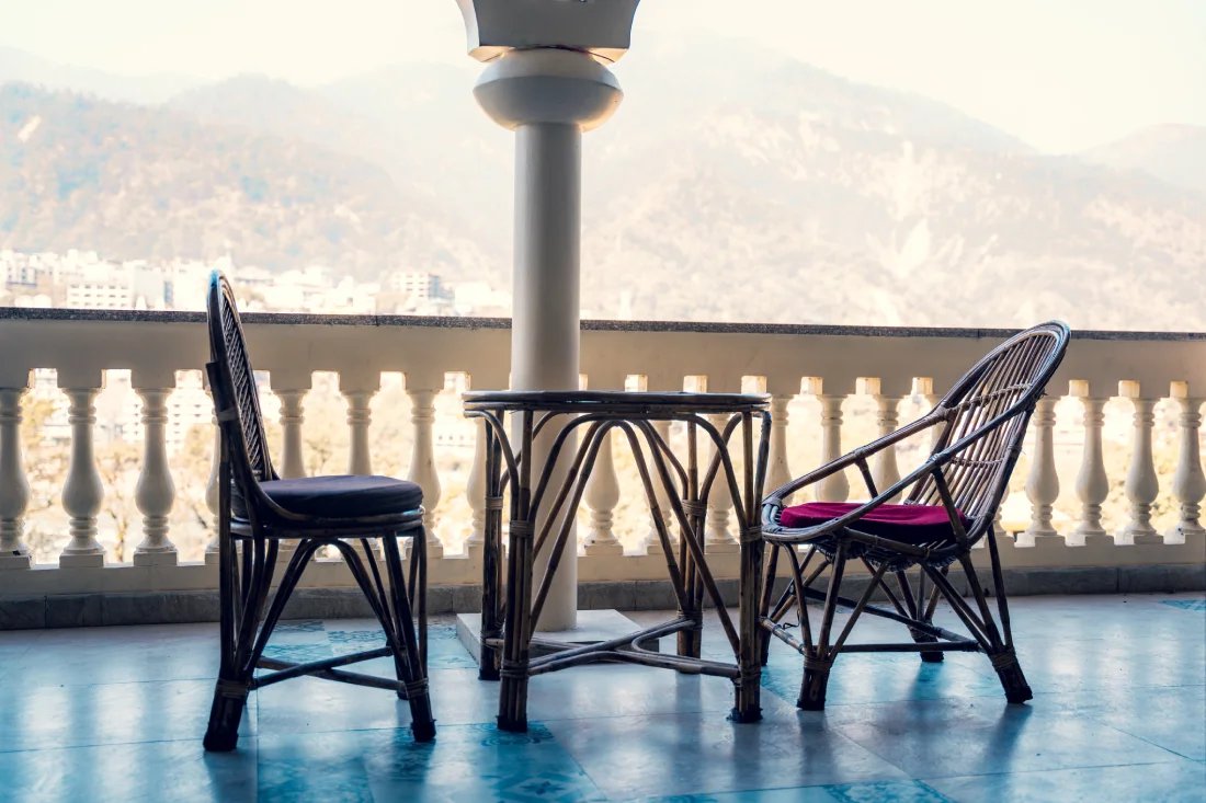 The school premises at World Peace Yoga School, Rishikesh