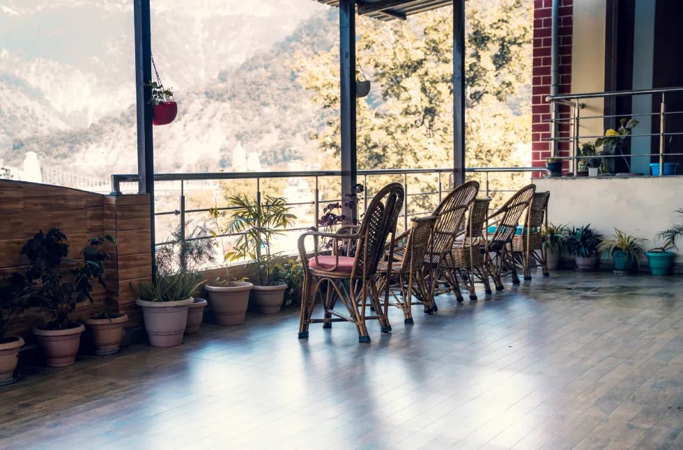 The school premises at World Peace Yoga School, Rishikesh
