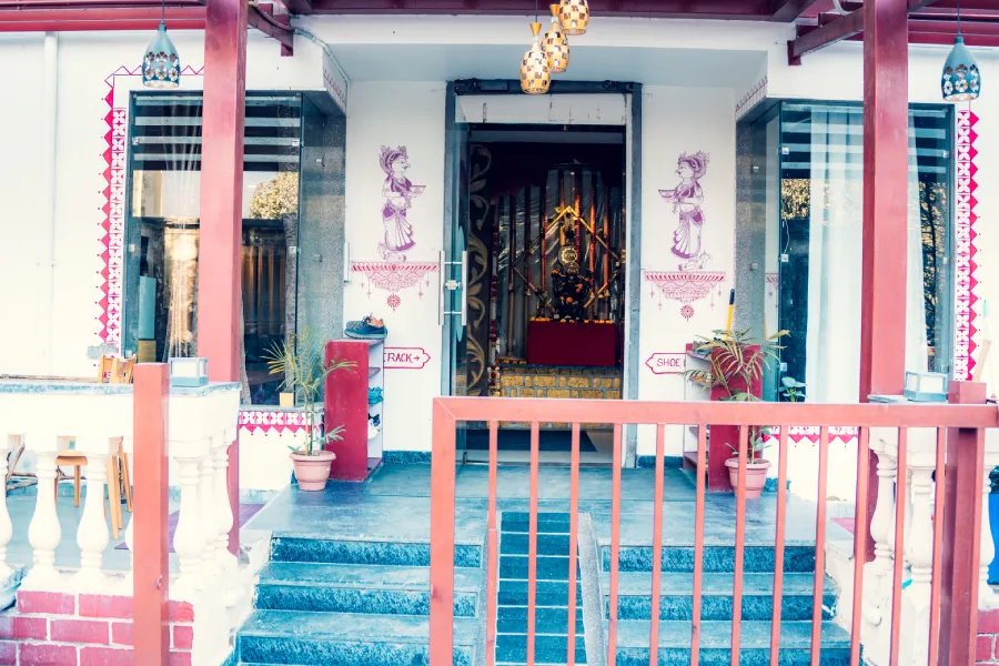 The school premises at World Peace Yoga School, Rishikesh
