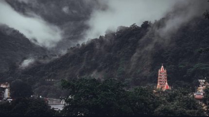 The view from the school at World Peace Yoga School, Rishikesh