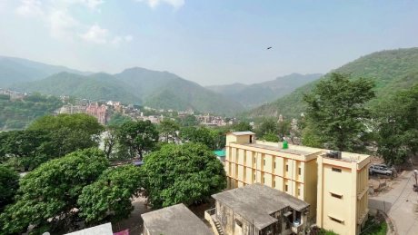 The view from the school at World Peace Yoga School, Rishikesh