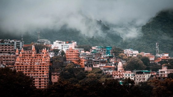The view from the school at World Peace Yoga School, Rishikesh