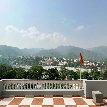 The view from the school at World Peace Yoga School, Rishikesh