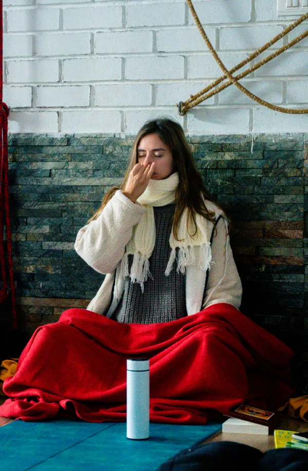 A Yin Yoga class at World Peace Yoga School