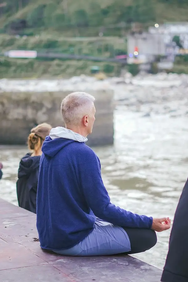 Meditation beside a Himalayan river