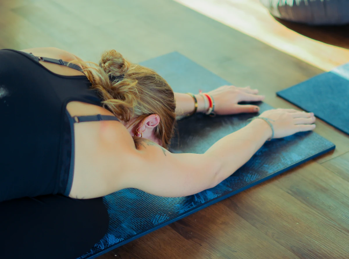 Yoga teacher training class at World Peace Yoga School, Chiang Mai